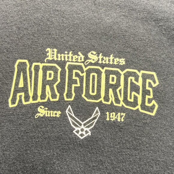 Black Ink Live Free Air Force Men’s Black Cotton Graphic T‑Shirt Size XL - Picture 4 of 5